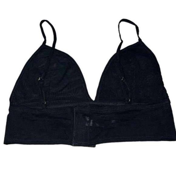 Tic Toc Black Roses Crop Top-L - Picture 2 of 3